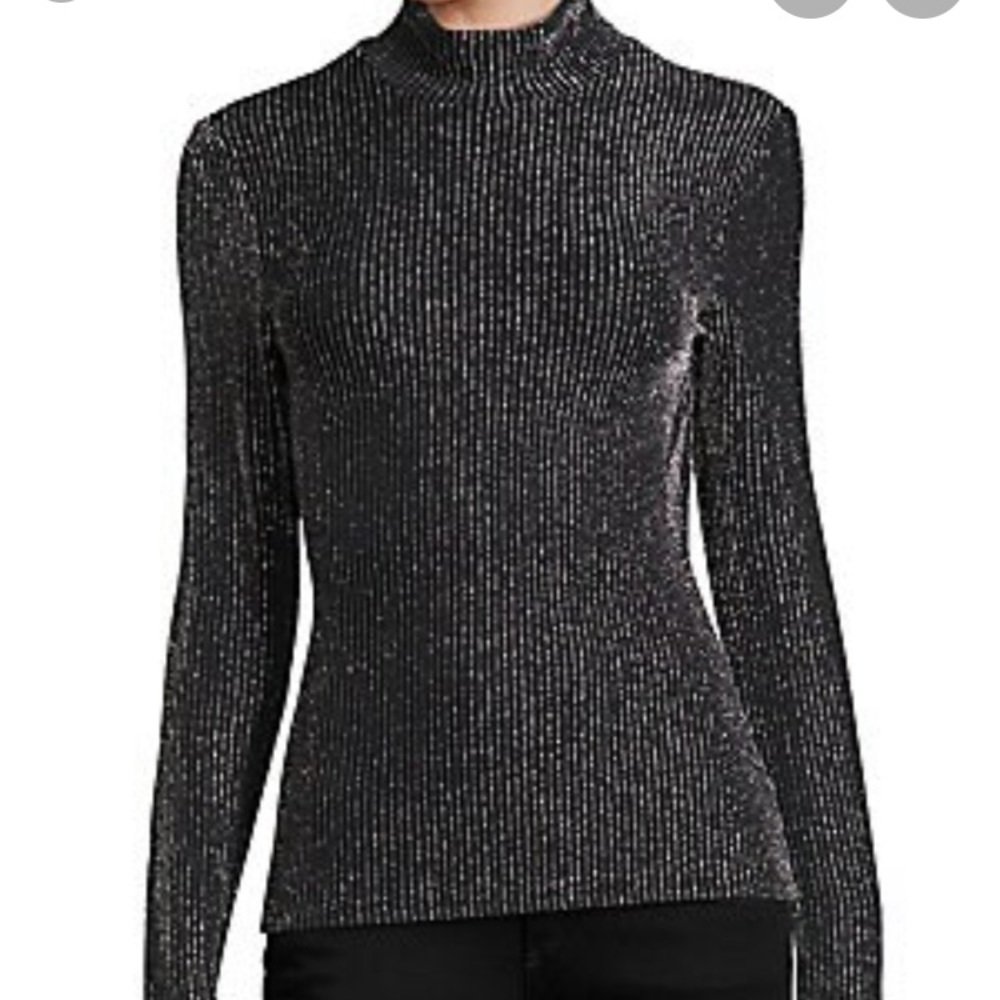 Bcbg silver and black turtleneck - Picture 2 of 7